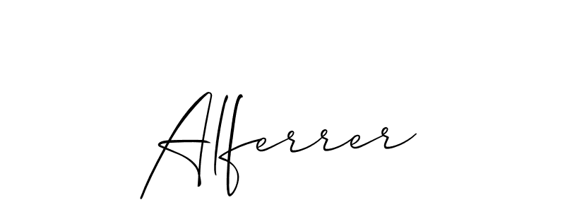 Make a beautiful signature design for name Alferrer. With this signature (Allison_Script) style, you can create a handwritten signature for free. Alferrer signature style 2 images and pictures png