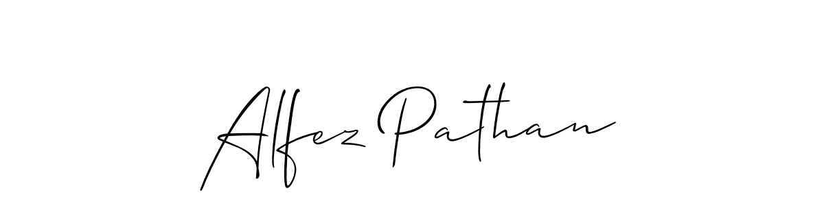 Make a beautiful signature design for name Alfez Pathan. With this signature (Allison_Script) style, you can create a handwritten signature for free. Alfez Pathan signature style 2 images and pictures png