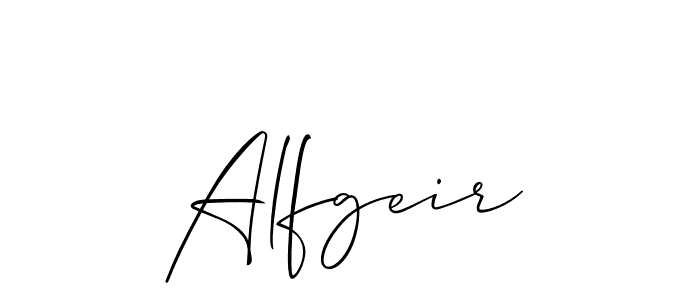Once you've used our free online signature maker to create your best signature Allison_Script style, it's time to enjoy all of the benefits that Alfgeir name signing documents. Alfgeir signature style 2 images and pictures png
