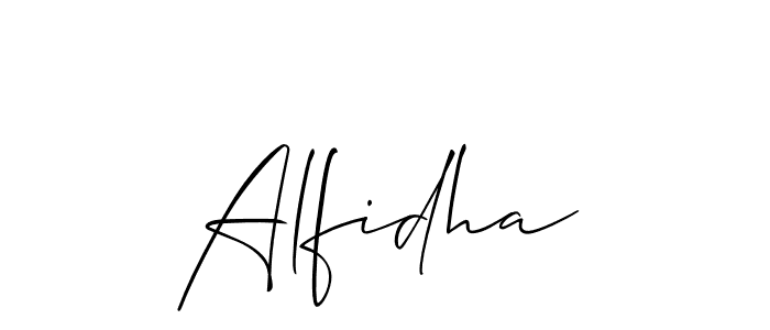 Make a short Alfidha signature style. Manage your documents anywhere anytime using Allison_Script. Create and add eSignatures, submit forms, share and send files easily. Alfidha signature style 2 images and pictures png