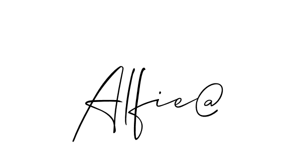 Also You can easily find your signature by using the search form. We will create Alfie@ name handwritten signature images for you free of cost using Allison_Script sign style. Alfie@ signature style 2 images and pictures png