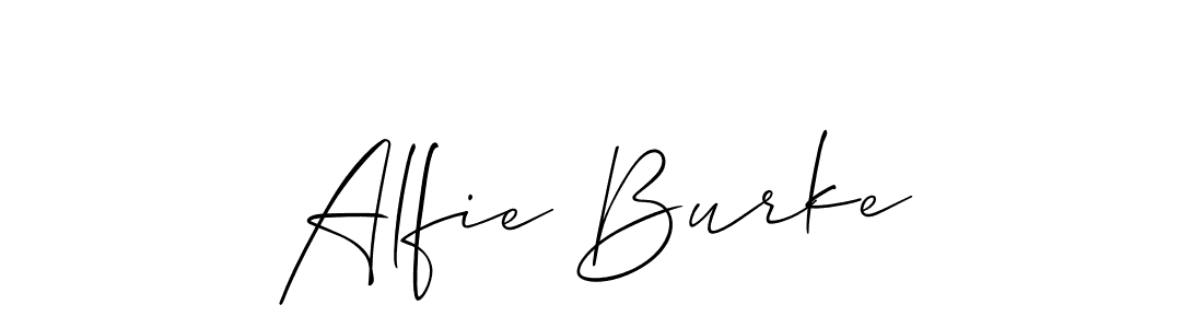 Create a beautiful signature design for name Alfie Burke. With this signature (Allison_Script) fonts, you can make a handwritten signature for free. Alfie Burke signature style 2 images and pictures png