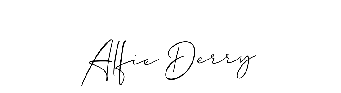 Design your own signature with our free online signature maker. With this signature software, you can create a handwritten (Allison_Script) signature for name Alfie Derry. Alfie Derry signature style 2 images and pictures png