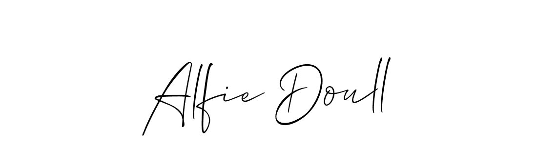 Use a signature maker to create a handwritten signature online. With this signature software, you can design (Allison_Script) your own signature for name Alfie Doull. Alfie Doull signature style 2 images and pictures png