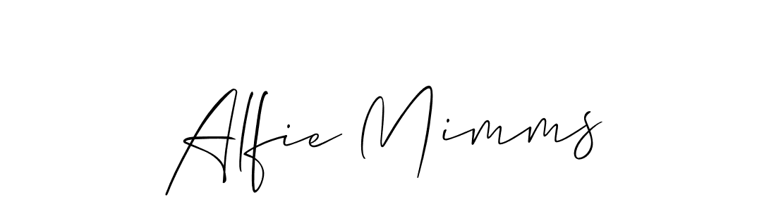 How to make Alfie Mimms signature? Allison_Script is a professional autograph style. Create handwritten signature for Alfie Mimms name. Alfie Mimms signature style 2 images and pictures png
