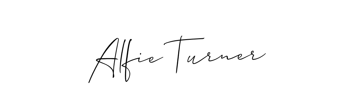 Make a beautiful signature design for name Alfie Turner. Use this online signature maker to create a handwritten signature for free. Alfie Turner signature style 2 images and pictures png