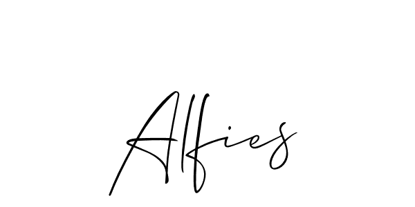 Create a beautiful signature design for name Alfies. With this signature (Allison_Script) fonts, you can make a handwritten signature for free. Alfies signature style 2 images and pictures png