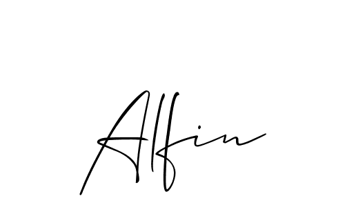 Similarly Allison_Script is the best handwritten signature design. Signature creator online .You can use it as an online autograph creator for name Alfin. Alfin signature style 2 images and pictures png