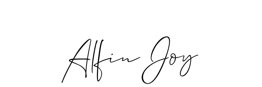 Allison_Script is a professional signature style that is perfect for those who want to add a touch of class to their signature. It is also a great choice for those who want to make their signature more unique. Get Alfin Joy name to fancy signature for free. Alfin Joy signature style 2 images and pictures png