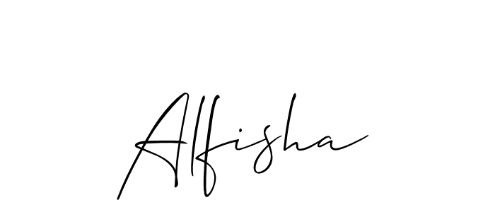 Allison_Script is a professional signature style that is perfect for those who want to add a touch of class to their signature. It is also a great choice for those who want to make their signature more unique. Get Alfisha name to fancy signature for free. Alfisha signature style 2 images and pictures png