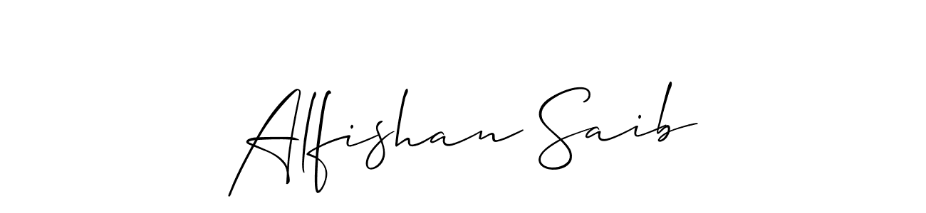 How to Draw Alfishan Saib signature style? Allison_Script is a latest design signature styles for name Alfishan Saib. Alfishan Saib signature style 2 images and pictures png