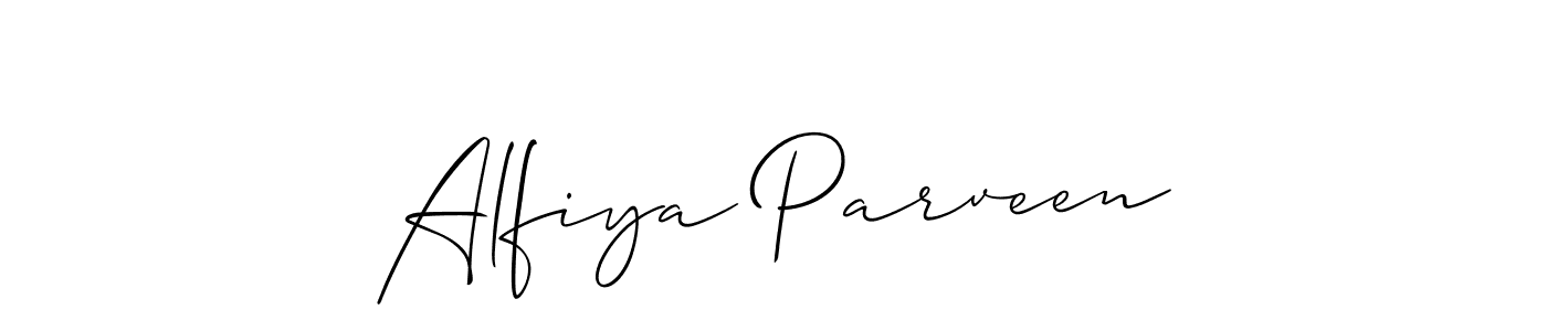 Create a beautiful signature design for name Alfiya Parveen. With this signature (Allison_Script) fonts, you can make a handwritten signature for free. Alfiya Parveen signature style 2 images and pictures png