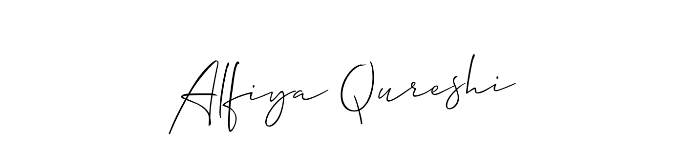 Also we have Alfiya Qureshi name is the best signature style. Create professional handwritten signature collection using Allison_Script autograph style. Alfiya Qureshi signature style 2 images and pictures png