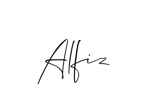 Similarly Allison_Script is the best handwritten signature design. Signature creator online .You can use it as an online autograph creator for name Alfiz. Alfiz signature style 2 images and pictures png