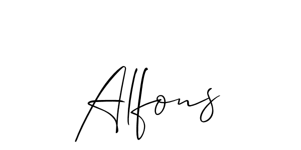 How to Draw Alfons signature style? Allison_Script is a latest design signature styles for name Alfons. Alfons signature style 2 images and pictures png