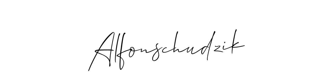 How to Draw Alfonschudzik signature style? Allison_Script is a latest design signature styles for name Alfonschudzik. Alfonschudzik signature style 2 images and pictures png