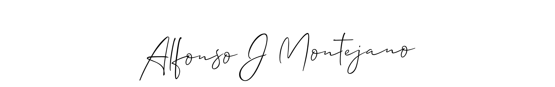 Use a signature maker to create a handwritten signature online. With this signature software, you can design (Allison_Script) your own signature for name Alfonso J Montejano. Alfonso J Montejano signature style 2 images and pictures png