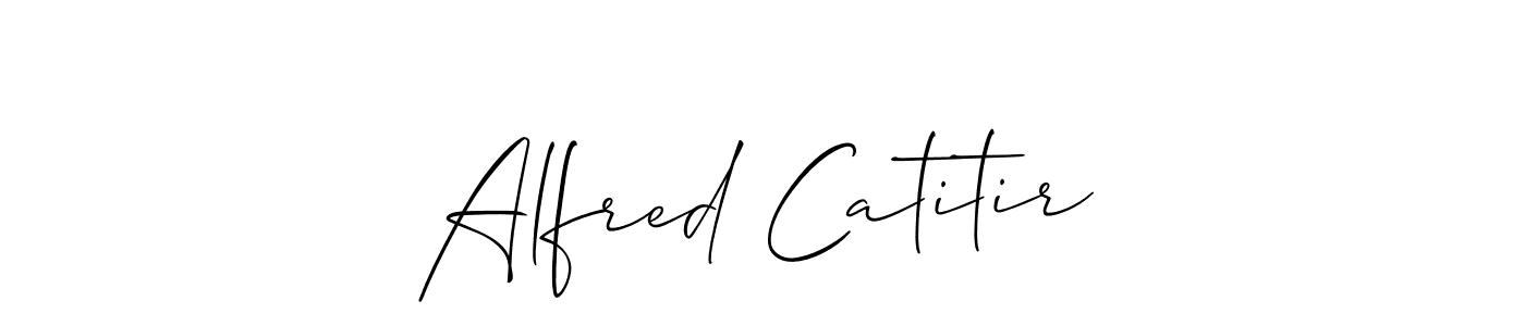 Design your own signature with our free online signature maker. With this signature software, you can create a handwritten (Allison_Script) signature for name Alfred Catitir. Alfred Catitir signature style 2 images and pictures png