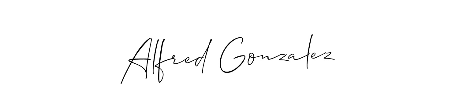 Design your own signature with our free online signature maker. With this signature software, you can create a handwritten (Allison_Script) signature for name Alfred Gonzalez. Alfred Gonzalez signature style 2 images and pictures png