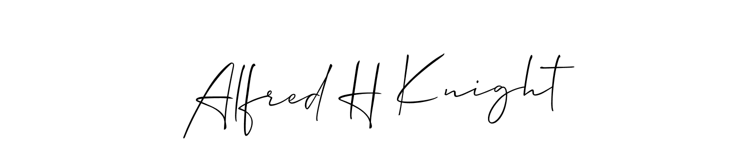 Allison_Script is a professional signature style that is perfect for those who want to add a touch of class to their signature. It is also a great choice for those who want to make their signature more unique. Get Alfred H Knight name to fancy signature for free. Alfred H Knight signature style 2 images and pictures png