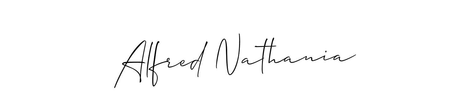 Make a short Alfred Nathania signature style. Manage your documents anywhere anytime using Allison_Script. Create and add eSignatures, submit forms, share and send files easily. Alfred Nathania signature style 2 images and pictures png