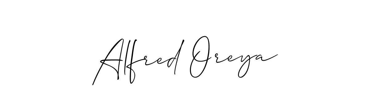 Also You can easily find your signature by using the search form. We will create Alfred Oreya name handwritten signature images for you free of cost using Allison_Script sign style. Alfred Oreya signature style 2 images and pictures png