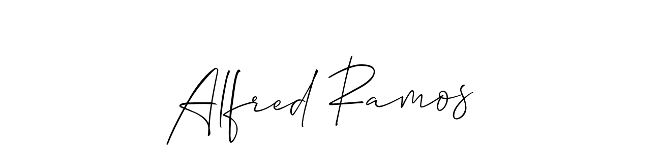 Alfred Ramos  stylish signature style. Best Handwritten Sign (Allison_Script) for my name. Handwritten Signature Collection Ideas for my name Alfred Ramos . Alfred Ramos  signature style 2 images and pictures png