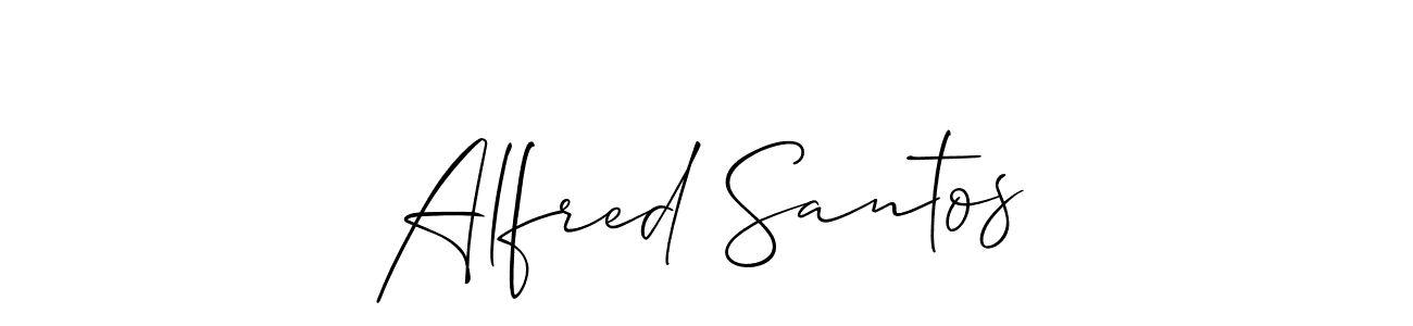 How to make Alfred Santos name signature. Use Allison_Script style for creating short signs online. This is the latest handwritten sign. Alfred Santos signature style 2 images and pictures png