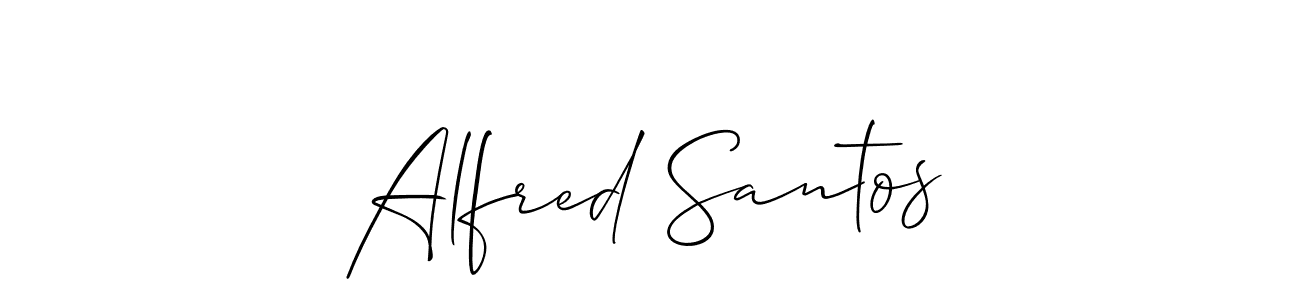 Design your own signature with our free online signature maker. With this signature software, you can create a handwritten (Allison_Script) signature for name Alfred Santos. Alfred Santos signature style 2 images and pictures png