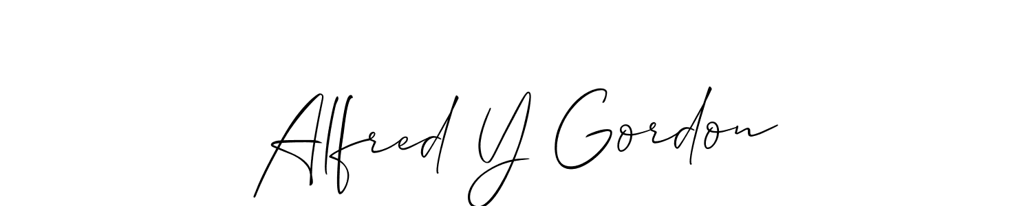 Check out images of Autograph of Alfred Y Gordon name. Actor Alfred Y Gordon Signature Style. Allison_Script is a professional sign style online. Alfred Y Gordon signature style 2 images and pictures png