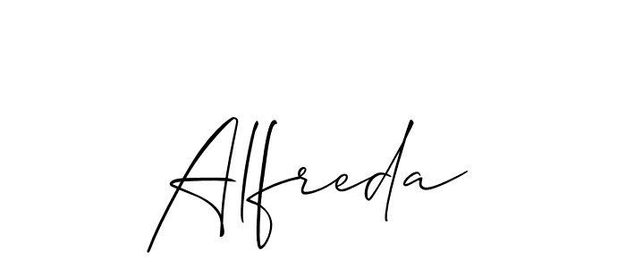 Once you've used our free online signature maker to create your best signature Allison_Script style, it's time to enjoy all of the benefits that Alfreda name signing documents. Alfreda signature style 2 images and pictures png