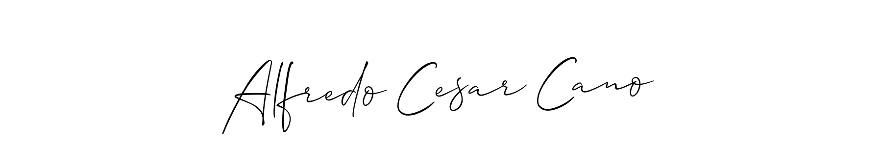 Similarly Allison_Script is the best handwritten signature design. Signature creator online .You can use it as an online autograph creator for name Alfredo Cesar Cano. Alfredo Cesar Cano signature style 2 images and pictures png