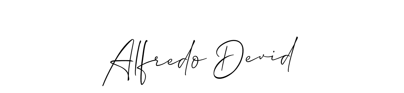 Alfredo Devid stylish signature style. Best Handwritten Sign (Allison_Script) for my name. Handwritten Signature Collection Ideas for my name Alfredo Devid. Alfredo Devid signature style 2 images and pictures png