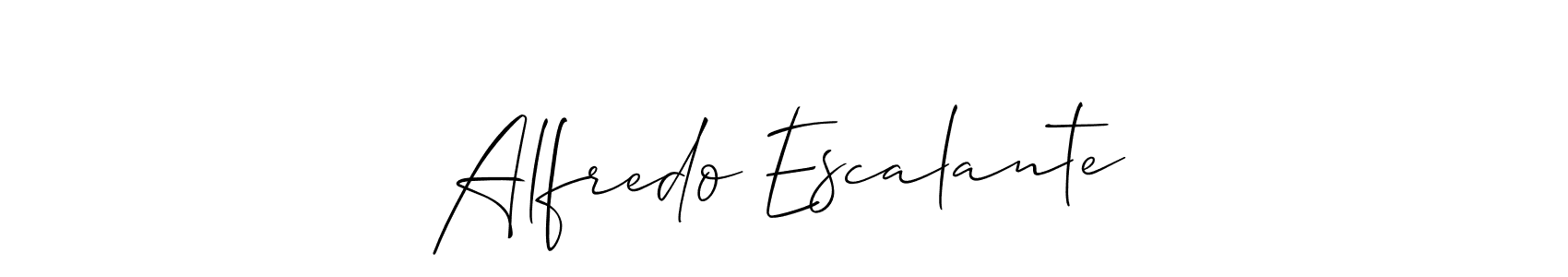 You should practise on your own different ways (Allison_Script) to write your name (Alfredo Escalante) in signature. don't let someone else do it for you. Alfredo Escalante signature style 2 images and pictures png