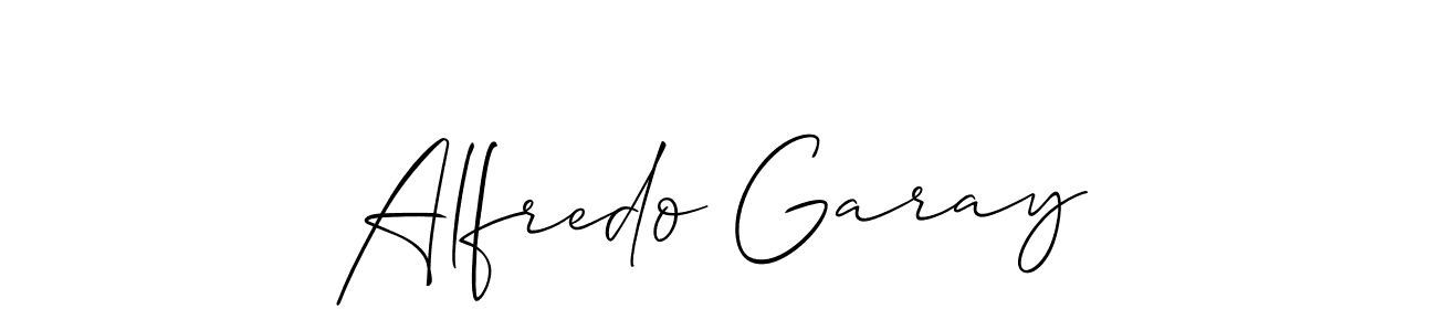 Make a beautiful signature design for name Alfredo Garay. With this signature (Allison_Script) style, you can create a handwritten signature for free. Alfredo Garay signature style 2 images and pictures png