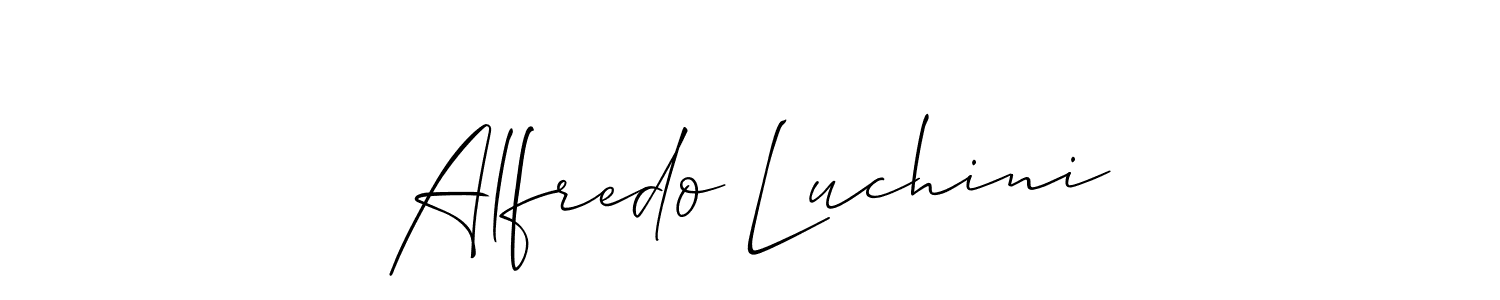 Allison_Script is a professional signature style that is perfect for those who want to add a touch of class to their signature. It is also a great choice for those who want to make their signature more unique. Get Alfredo Luchini name to fancy signature for free. Alfredo Luchini signature style 2 images and pictures png