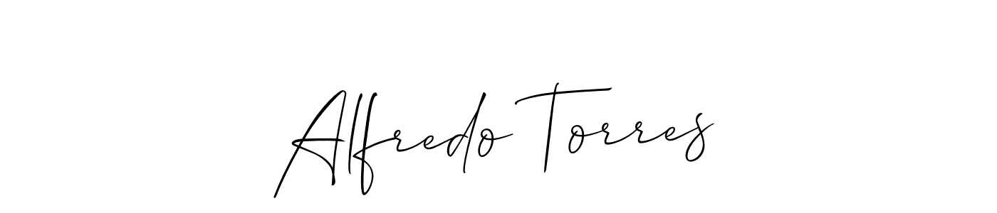 You should practise on your own different ways (Allison_Script) to write your name (Alfredo Torres) in signature. don't let someone else do it for you. Alfredo Torres signature style 2 images and pictures png