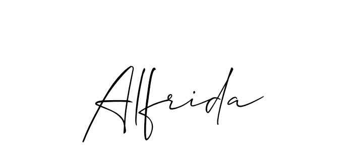 Allison_Script is a professional signature style that is perfect for those who want to add a touch of class to their signature. It is also a great choice for those who want to make their signature more unique. Get Alfrida name to fancy signature for free. Alfrida signature style 2 images and pictures png
