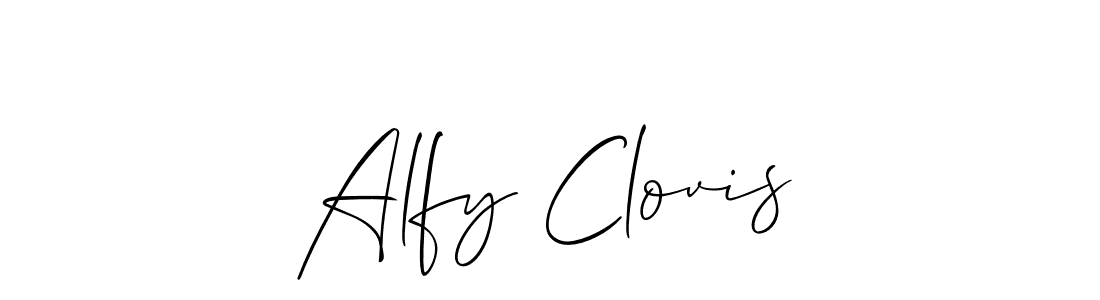 Make a beautiful signature design for name Alfy Clovis. With this signature (Allison_Script) style, you can create a handwritten signature for free. Alfy Clovis signature style 2 images and pictures png