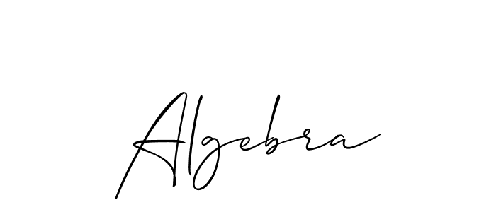 How to make Algebra signature? Allison_Script is a professional autograph style. Create handwritten signature for Algebra name. Algebra signature style 2 images and pictures png