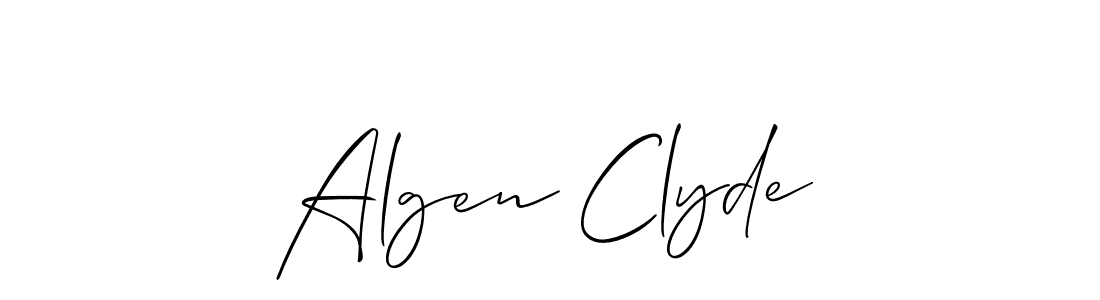 How to make Algen Clyde signature? Allison_Script is a professional autograph style. Create handwritten signature for Algen Clyde name. Algen Clyde signature style 2 images and pictures png