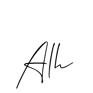 Alh stylish signature style. Best Handwritten Sign (Allison_Script) for my name. Handwritten Signature Collection Ideas for my name Alh. Alh signature style 2 images and pictures png