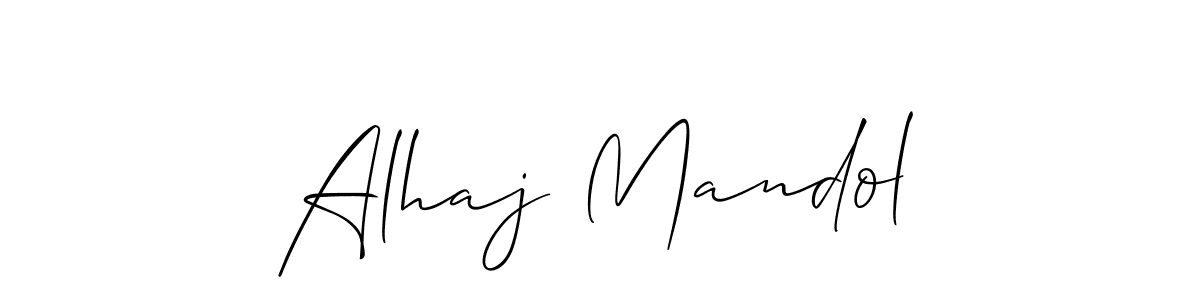 Alhaj Mandol stylish signature style. Best Handwritten Sign (Allison_Script) for my name. Handwritten Signature Collection Ideas for my name Alhaj Mandol. Alhaj Mandol signature style 2 images and pictures png