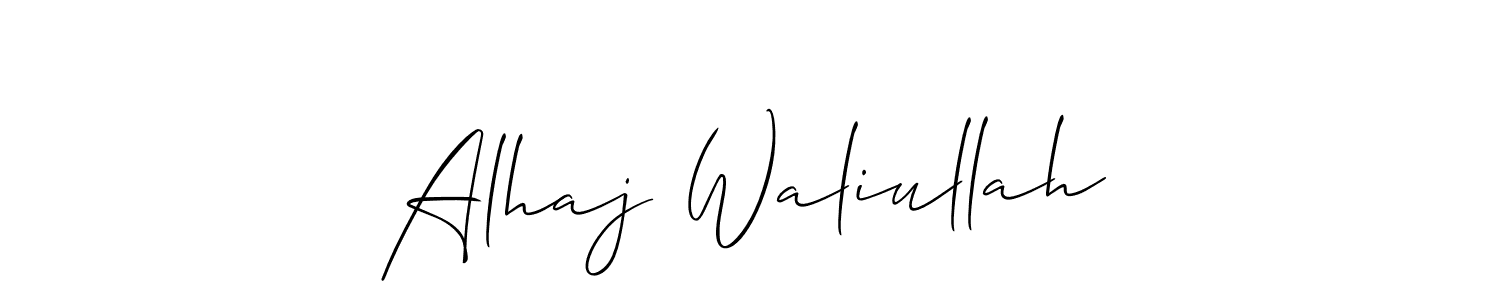 You can use this online signature creator to create a handwritten signature for the name Alhaj Waliullah. This is the best online autograph maker. Alhaj Waliullah signature style 2 images and pictures png