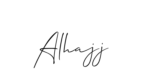 Make a beautiful signature design for name Alhajj. With this signature (Allison_Script) style, you can create a handwritten signature for free. Alhajj signature style 2 images and pictures png