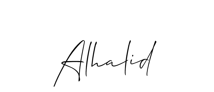 Make a beautiful signature design for name Alhalid. Use this online signature maker to create a handwritten signature for free. Alhalid signature style 2 images and pictures png