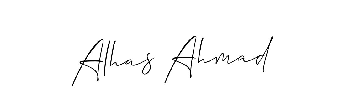 How to make Alhas Ahmad signature? Allison_Script is a professional autograph style. Create handwritten signature for Alhas Ahmad name. Alhas Ahmad signature style 2 images and pictures png