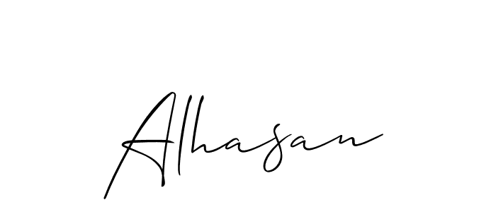 How to Draw Alhasan signature style? Allison_Script is a latest design signature styles for name Alhasan. Alhasan signature style 2 images and pictures png