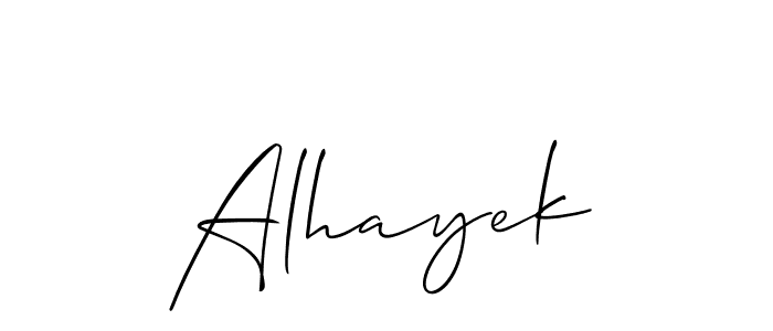 Alhayek stylish signature style. Best Handwritten Sign (Allison_Script) for my name. Handwritten Signature Collection Ideas for my name Alhayek. Alhayek signature style 2 images and pictures png