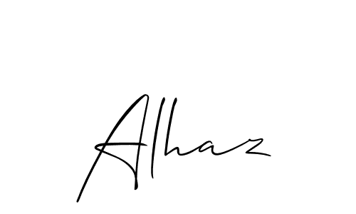 Alhaz stylish signature style. Best Handwritten Sign (Allison_Script) for my name. Handwritten Signature Collection Ideas for my name Alhaz. Alhaz signature style 2 images and pictures png